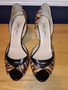 Jimmy Choo Python Zebra Heels Size 38